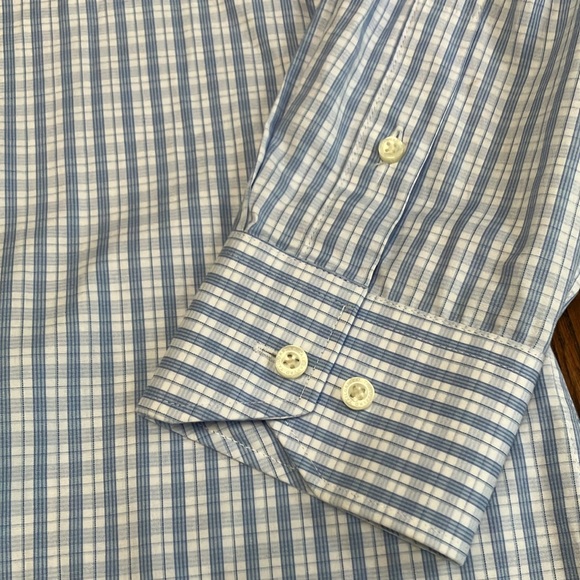 NWT Tailorbyrd Men’s Lg Longsleeved 💯 % cotton Blue/White check. Machine wash. - Picture 5 of 5